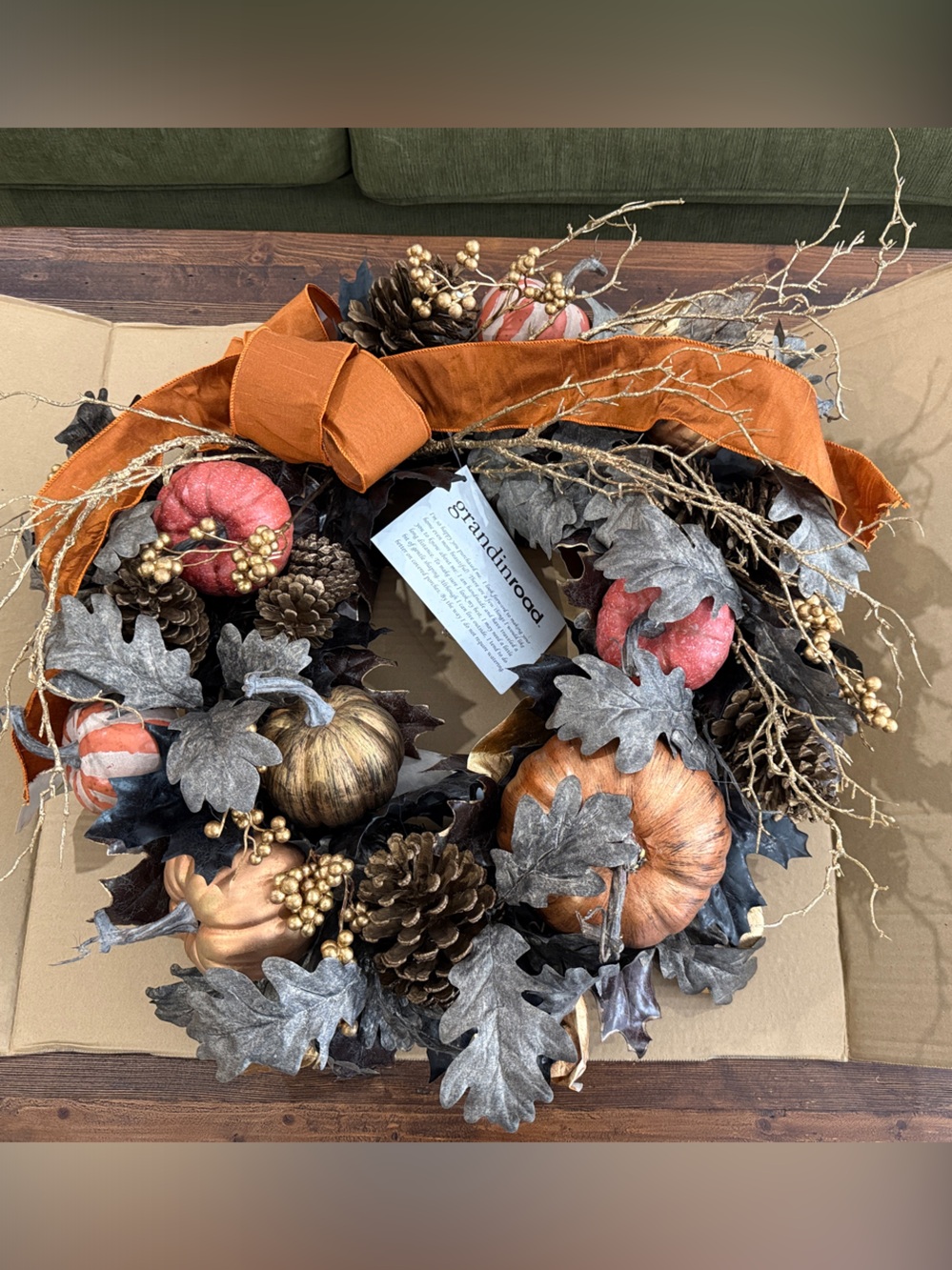 Grandin Road 28” Falloween Wreath - New in Box